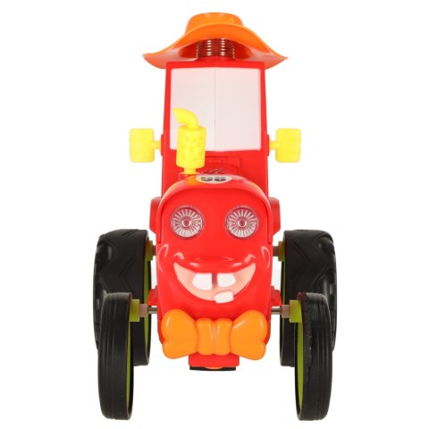 Traktor ciągnik zdalnie sterowany na pilota RC skaczący tańczący dźwięk czerwony Traktor ciągnik zdalnie sterowany na pilota RC skaczący tańczący dźwięk czerwony