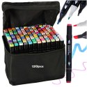 Markery dwustronne mazaki alkoholowe w etui 120 + podstawka Markery dwustronne mazaki alkoholowe w etui 120 + podstawka
