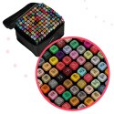 Markery dwustronne mazaki alkoholowe w etui 120 + podstawka Markery dwustronne mazaki alkoholowe w etui 120 + podstawka