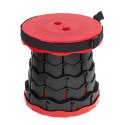 Krzesło składane taboret teleskopowy turystyczny przenośny czerwony 200kg Krzesło składane taboret teleskopowy turystyczny przenośny czerwony 200kg