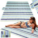 Mata plażowa wodoodporna koc piknikowy plażowy składany torba XXL 200x200cm niebieska Mata plażowa wodoodporna koc piknikowy plażowy składany torba XXL 200x200cm niebieska