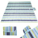 Mata plażowa wodoodporna koc piknikowy plażowy składany torba XXL 200x200cm niebieska Mata plażowa wodoodporna koc piknikowy plażowy składany torba XXL 200x200cm niebieska