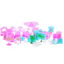 Domek dla lalek willa różowa DIY 4 poziomy mebelki 61cm Domek dla lalek willa różowa DIY 4 poziomy mebelki 61cm