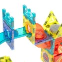 Klocki magnetyczne marble tor kulkowy świecący 75 elementów Klocki magnetyczne marble tor kulkowy świecący 75 elementów