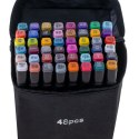 Markery dwustronne mazaki alkoholowe w etui 48 + podstawka Markery dwustronne mazaki alkoholowe w etui 48 + podstawka