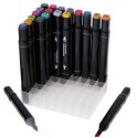 Markery dwustronne mazaki alkoholowe w etui 48 + podstawka Markery dwustronne mazaki alkoholowe w etui 48 + podstawka