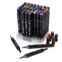 Markery dwustronne mazaki alkoholowe w etui 48 + podstawka Markery dwustronne mazaki alkoholowe w etui 48 + podstawka