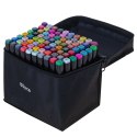 Markery dwustronne mazaki alkoholowe w etui 80 + podstawka Markery dwustronne mazaki alkoholowe w etui 80 + podstawka