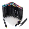 Markery dwustronne mazaki alkoholowe w etui 80 + podstawka Markery dwustronne mazaki alkoholowe w etui 80 + podstawka