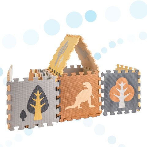 Mata edukacyjna piankowa puzzle brązowa 143 x 143 cm 36 elementów Mata edukacyjna piankowa puzzle brązowa 143 x 143 cm 36 elementów