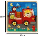 Puzzle drewniane sorter układanka straż pożarna Puzzle drewniane sorter układanka straż pożarna