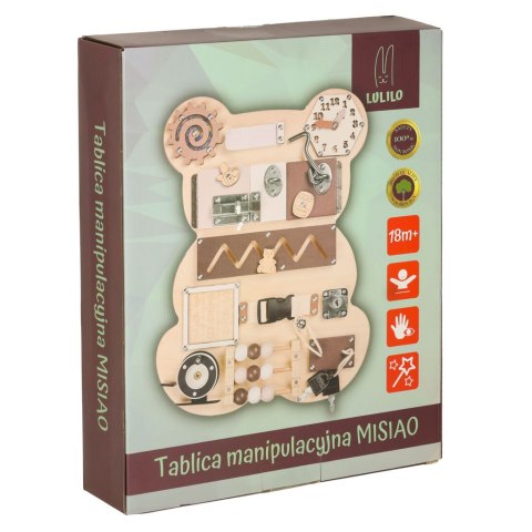 Tablica manipulacyjna sensoryczna LULILO MISIAO Tablica manipulacyjna sensoryczna LULILO MISIAO