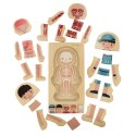 Puzzle drewniane warstwowe budowa ciała montessori chłopiec Puzzle drewniane warstwowe budowa ciała montessori chłopiec