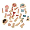 Puzzle drewniane warstwowe budowa ciała montessori chłopiec Puzzle drewniane warstwowe budowa ciała montessori chłopiec