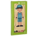 Puzzle drewniane warstwowe budowa ciała montessori chłopiec Puzzle drewniane warstwowe budowa ciała montessori chłopiec
