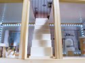 Domek dla lalek drewniany MDF mebelki 78cm czarny LED Domek dla lalek drewniany MDF mebelki 78cm czarny LED