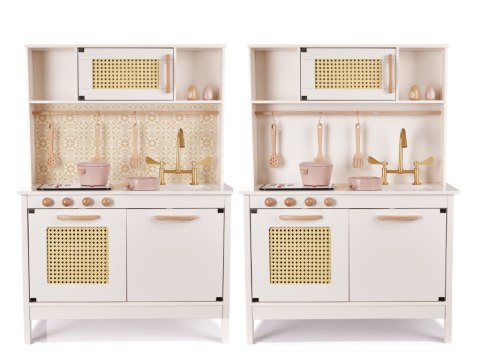 Kuchnia dla dzieci drewniana MDF retro z akcesoriami BOHO 100cm Kuchnia dla dzieci drewniana MDF retro z akcesoriami BOHO 100cm