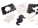 Mata edukacyjna piankowa puzzle 114 x 114 x 1 cm czarna 25 elementów Mata edukacyjna piankowa puzzle 114 x 114 x 1 cm czarna 25 elementów