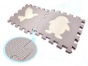 Mata edukacyjna piankowa puzzle szara ecru 36 elementów 150x150cm Mata edukacyjna piankowa puzzle szara ecru 36 elementów 150x150cm