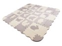 Mata edukacyjna piankowa puzzle szara ecru 36 elementów 150x150cm Mata edukacyjna piankowa puzzle szara ecru 36 elementów 150x150cm