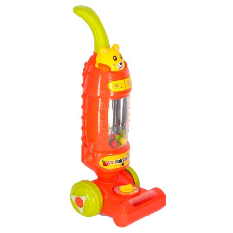 Odkurzacz dla dzieci pionowy interaktywny z dźwiękiem malinowy 46cm Odkurzacz dla dzieci pionowy interaktywny z dźwiękiem malinowy 46cm