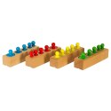 Odważniki cylindry drewniane gra układanka montessori kolorowe Odważniki cylindry drewniane gra układanka montessori kolorowe