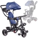 Rowerek trójkołowy Trike Fix Lite rower spacerówka 3w1 obracany 360 wolne koło granatowy Rowerek trójkołowy Trike Fix Lite rower spacerówka 3w1 obracany 360 wolne koło granatowy