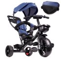 Rowerek trójkołowy Trike Fix Lite rower spacerówka 3w1 obracany 360 wolne koło granatowy Rowerek trójkołowy Trike Fix Lite rower spacerówka 3w1 obracany 360 wolne koło granatowy