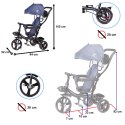 Rowerek trójkołowy Trike Fix Lite rower spacerówka 3w1 obracany 360 wolne koło granatowy Rowerek trójkołowy Trike Fix Lite rower spacerówka 3w1 obracany 360 wolne koło granatowy