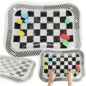 Mata wodna sensoryczna dmuchana dla niemowląt kontrastowa czarno-biała szachownica XXL 65x50 cm Mata wodna sensoryczna dmuchana dla niemowląt kontrastowa czarno-biała szachownica XXL 65x50 cm