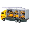 Transporter ciężarówka TIR wyrzutnia + metalowe auta maszyny budowlane Transporter ciężarówka TIR wyrzutnia + metalowe auta maszyny budowlane