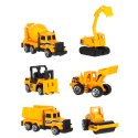 Transporter ciężarówka TIR wyrzutnia + metalowe auta maszyny budowlane Transporter ciężarówka TIR wyrzutnia + metalowe auta maszyny budowlane