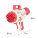 Pistolet maszynka do baniek mydlanych bańki mydlane światła różowy Pistolet maszynka do baniek mydlanych bańki mydlane światła różowy