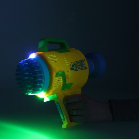 Pistolet maszynka do baniek mydlanych bańki mydlane światła żółty Pistolet maszynka do baniek mydlanych bańki mydlane światła żółty