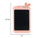 Tablet graficzny do rysowania dla dzieci znikopis tablica ekran LCD 8,5' królik róż Tablet graficzny do rysowania dla dzieci znikopis tablica ekran LCD 8,5' królik róż