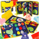 Tablica manipulacyjna sensoryczna montessori walizka plecak niebieska Tablica manipulacyjna sensoryczna montessori walizka plecak niebieska