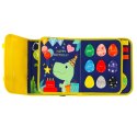 Tablica manipulacyjna sensoryczna montessori walizka plecak niebieska Tablica manipulacyjna sensoryczna montessori walizka plecak niebieska