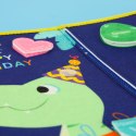 Tablica manipulacyjna sensoryczna montessori walizka plecak niebieska Tablica manipulacyjna sensoryczna montessori walizka plecak niebieska