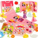 Tablica manipulacyjna sensoryczna montessori walizka plecak różowa Tablica manipulacyjna sensoryczna montessori walizka plecak różowa