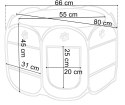 Kojec materiałowy dla zwierząt SKIPER L szary Kojec materiałowy dla zwierząt SKIPER L szary