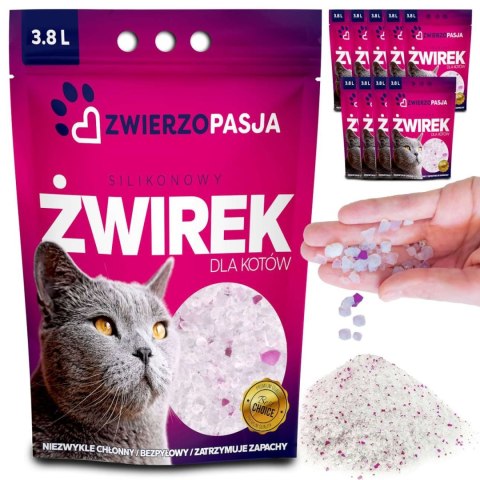 Silikonowy żwirek dla kota ZWIERZOPASJA komplet 10 X 3,8 L Silikonowy żwirek dla kota ZWIERZOPASJA komplet 10 X 3,8 L