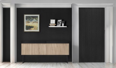 Drzwi harmonijkowe 004 08 czarny dąb 80 cm Drzwi harmonijkowe 004 08 czarny dąb 80 cm