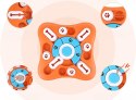 Gra Puzzle zabawka dla psa kota Pongo pomarańczowy Gra Puzzle zabawka dla psa kota Pongo pomarańczowy