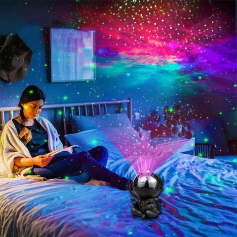 Lampa nocna projektor UNIVERSE astronauta czarny Lampa nocna projektor UNIVERSE astronauta czarny