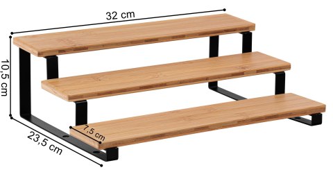Półki na przyprawy DRACO organizer kuchenny 3 poziomy Półki na przyprawy DRACO organizer kuchenny 3 poziomy