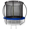 Trampolina z siatką i drabinką HENZEN 244 cm niebieska FT 8 Trampolina z siatką i drabinką HENZEN 244 cm niebieska FT 8