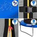 Trampolina z siatką i drabinką HENZEN 305 cm niebieska FT10 Trampolina z siatką i drabinką HENZEN 305 cm niebieska FT10